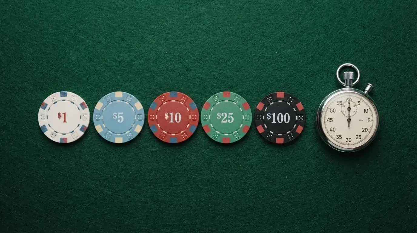 Una tabla o gráfico con los tiempos medios de retirada de varios casinos españoles, ordenados del más rápido al más lento