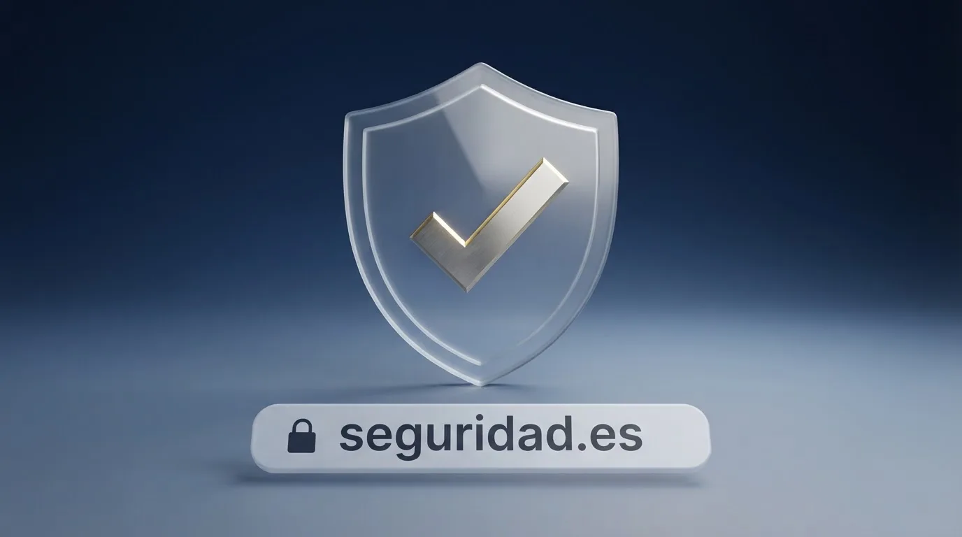 Sello oficial de la Dirección General de Ordenación del Juego junto a la URL de un casino con dominio .es